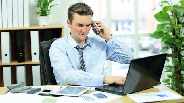 Freelance Business Consultant Working Against Clock