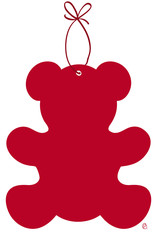 noel petit ours rouge