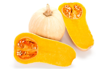 Butternut Squash On White