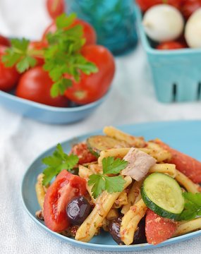 pasta and vegetables salad