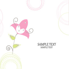 Floral greeting card