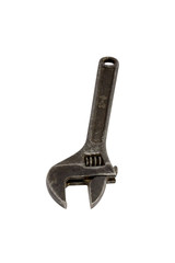 Used adjustable wrench isolated with path