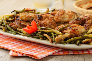 Pollo arrosto con verdure