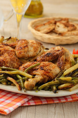 Pollo arrosto con verdure