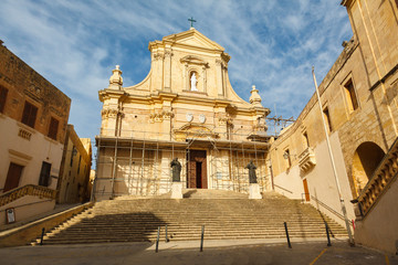 Obraz premium ancient stairs in the castle Rabat (Victoria)