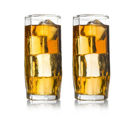 glasses with ice