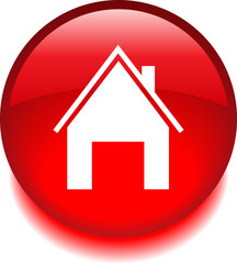 Круглая векторная иконка с изображением дома