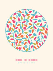 Vector Colorful Branches Circle Decor Pattern Background With