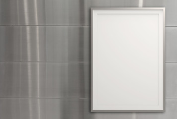 empty modern style frame on composition wall as concept