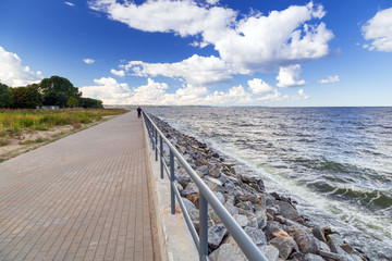 Promenade at Baltic Sea in Gdansk, Poland