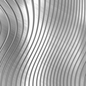 Metal background of silver striped pattern