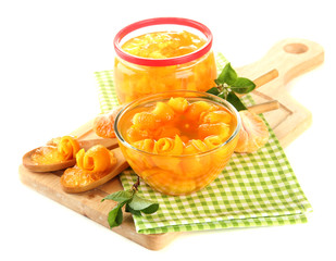 Orange jam with zest and tangerines
