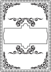 Greeting vintage frame