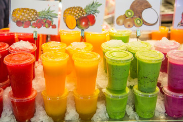 Strawberry Mango Kiwi and Grape Drinks
