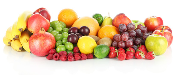 Obraz na płótnie Canvas Different fruits isolated on white