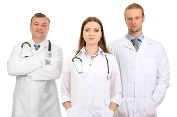 Fototapeta premium Medical workers isolated on white