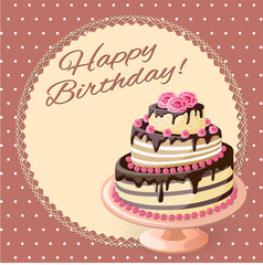 birthday card with  cake