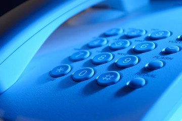Keypad on a landline telephone