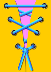 Schnur, schnüren, binden, Oesen, schleifen, senkel, shirt, stof