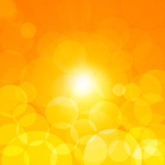 sun, sky orange yellow rays background