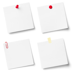 Collection of white note papers.