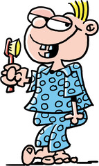boy with toothbrush