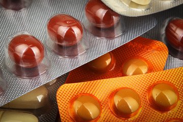 Pills Of Many Shapes Grouped Together