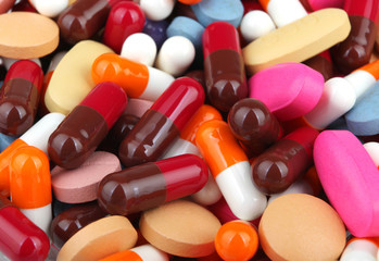Pills Of Many Shapes Grouped Together