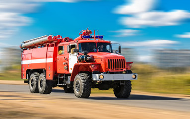 Red fire truck