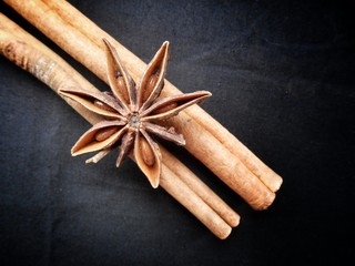 Star anise and cinnamon
