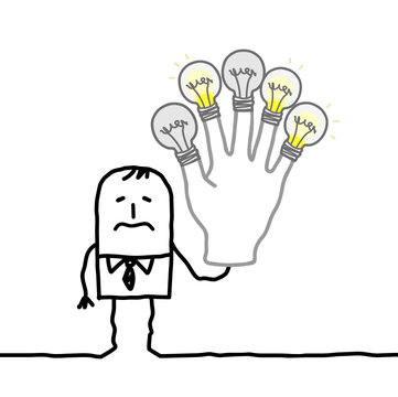 man with no more ideas or energy