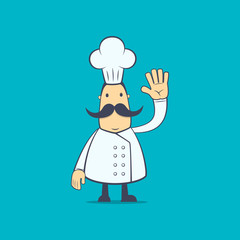 chef in various poses for use in advertising, presentations,