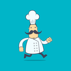 chef in various poses for use in advertising, presentations,