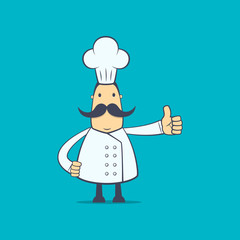 chef in various poses for use in advertising, presentations,