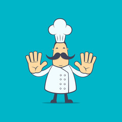 chef in various poses for use in advertising, presentations,