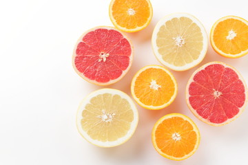 orange and a grapefruit