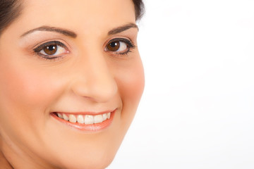 Fototapeta premium Lovely brunette woman portrait with make-up