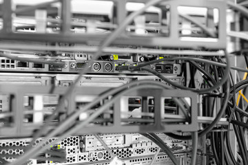 Naklejka premium Hihg tech network cables