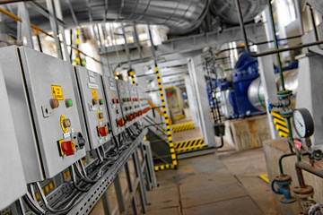 Industrial interior of a power plant