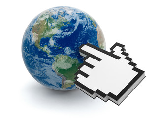 Cursor and Globe (clipping path included)