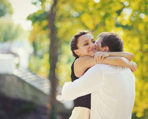 Fototapeta premium Young couple bonding.