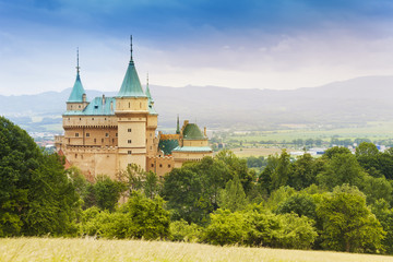 Beautiful Bojnice castle - obrazy, fototapety, plakaty