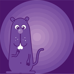 Purple beaver cat