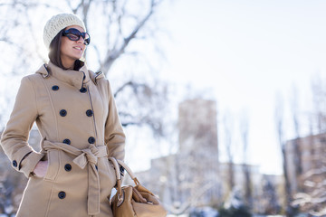 Young woman at winter