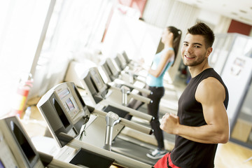 Young man in the gym