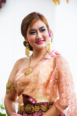 beautiful lady in Thai dress