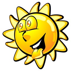 Weather icons - Cool smiling summer sun