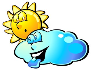 Worried sun - weather icons