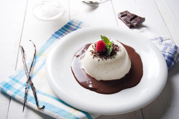 Traditional Italian dessert panna cotta