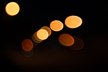 Photo of bokeh lights on black background